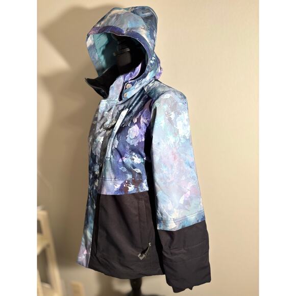 OBERMEYER Teen McKenna Jacket Multicolor artistic print & black color blocks - Picture 4 of 8